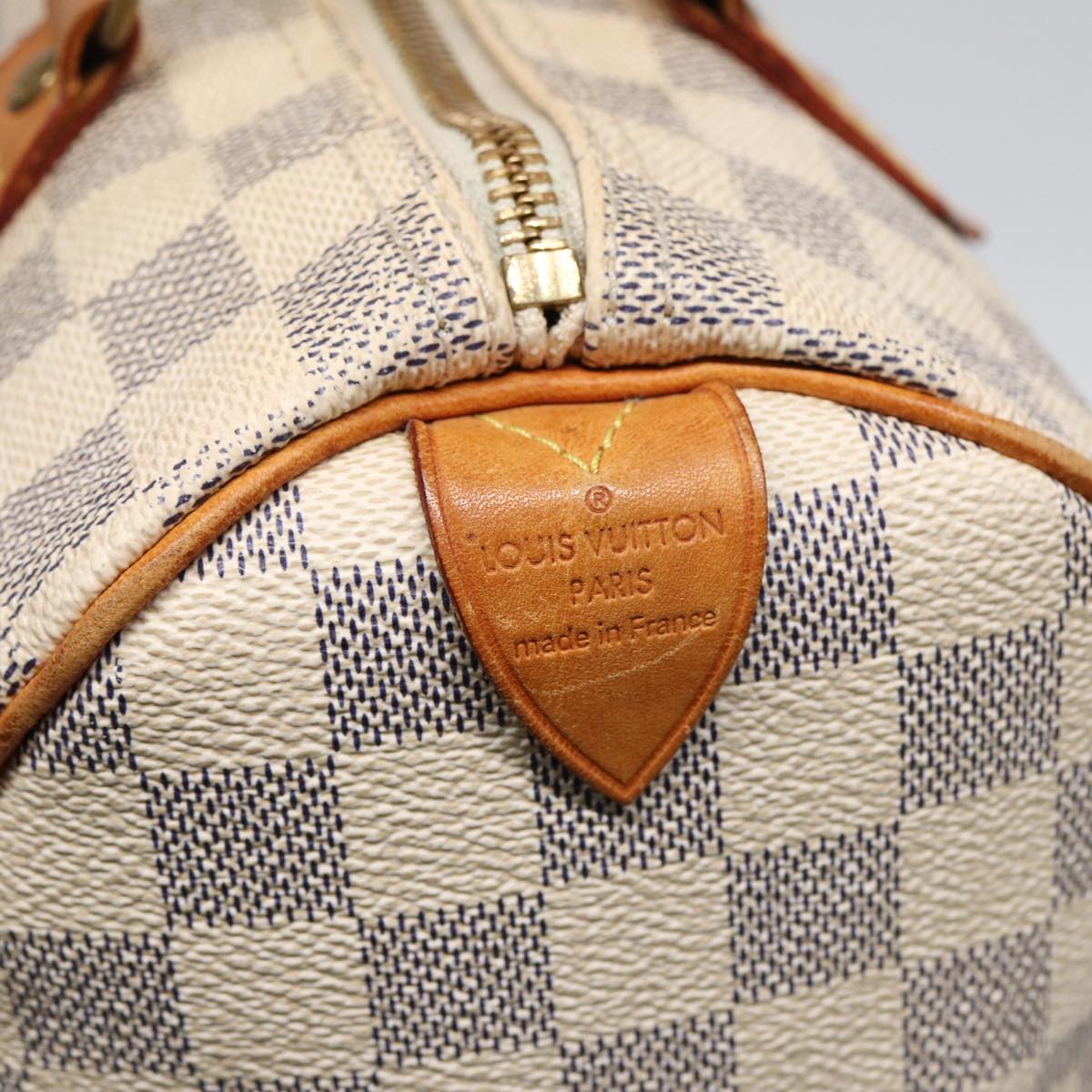 LOUIS VUITTON Damier Azur Speedy 25 Hand Bag N41534 LV Auth 86654