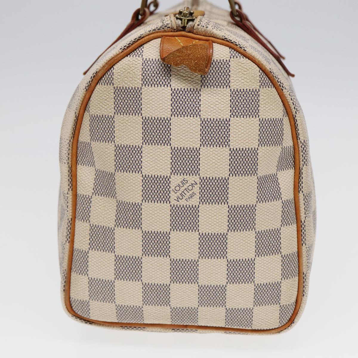 LOUIS VUITTON Damier Azur Speedy 25 Hand Bag N41534 LV Auth 86654