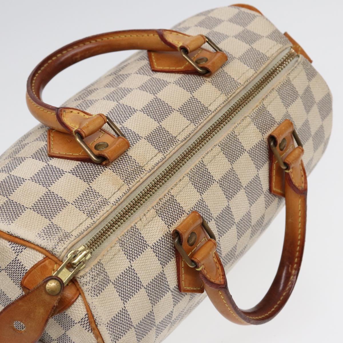 LOUIS VUITTON Damier Azur Speedy 25 Hand Bag N41534 LV Auth 86654