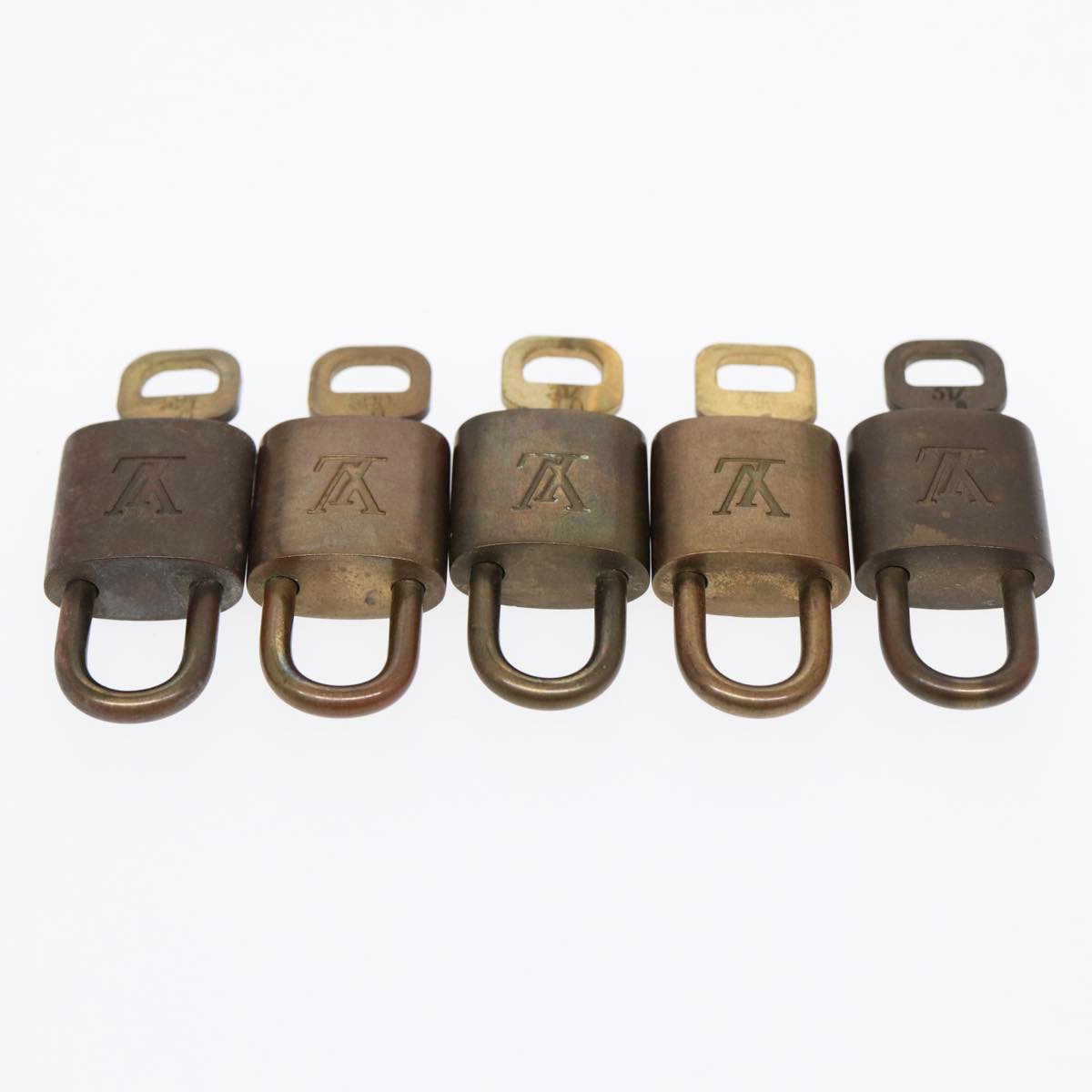 LOUIS VUITTON Padlock 10set metal Gold Tone LV Auth 86670