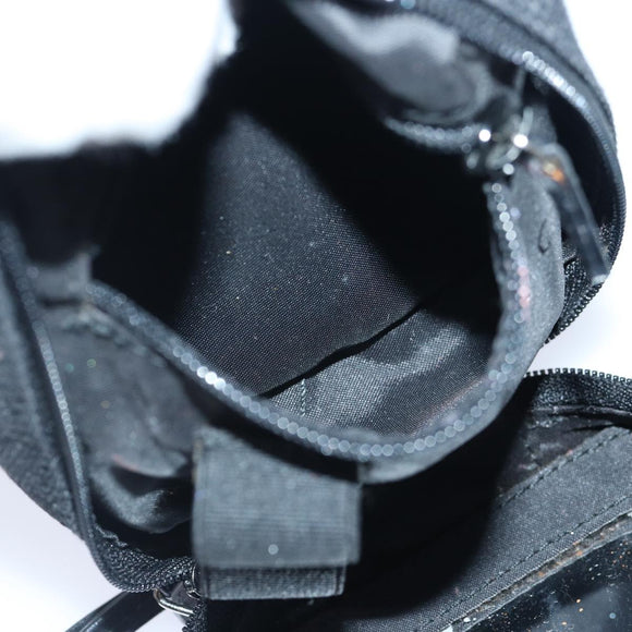 GUCCI GG Canvas Pouch Black Silver 039 1094 Auth 86678