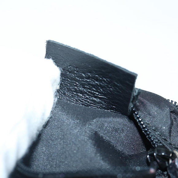 GUCCI GG Canvas Pouch Black Silver 039 1094 Auth 86678