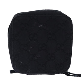 GUCCI GG Canvas Pouch Black Silver 039 1094 Auth 86678 - 0