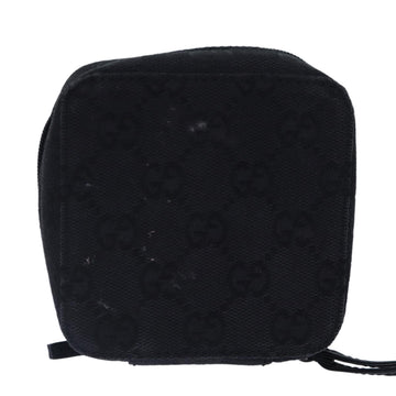 GUCCI GG Canvas Pouch Black Silver 039 1094 Auth 86678 - 0