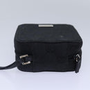 GUCCI GG Canvas Pouch Black Silver 039 1094 Auth 86678-6