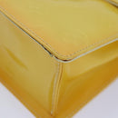 LOUIS VUITTON Monogram Vernis Spring Street Bag Lime Yellow M91068 Auth 86715-9