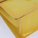 LOUIS VUITTON Monogram Vernis Spring Street Bag Lime Yellow M91068 Auth 86715-14