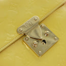 LOUIS VUITTON Monogram Vernis Spring Street Bag Lime Yellow M91068 Auth 86715-17