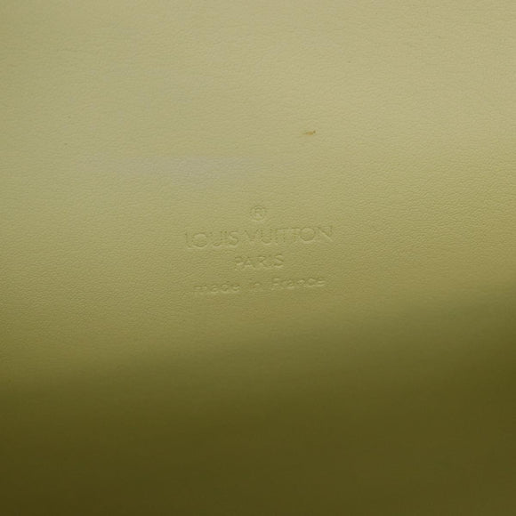 LOUIS VUITTON Monogram Vernis Spring Street Bag Lime Yellow M91068 Auth 86715