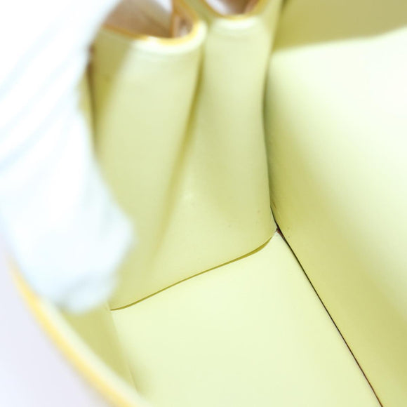 LOUIS VUITTON Monogram Vernis Spring Street Bag Lime Yellow M91068 Auth 86715