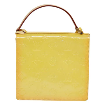 LOUIS VUITTON Monogram Vernis Spring Street Bag Lime Yellow M91068 Auth 86715 - 0