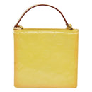 LOUIS VUITTON Monogram Vernis Spring Street Bag Lime Yellow M91068 Auth 86715-2