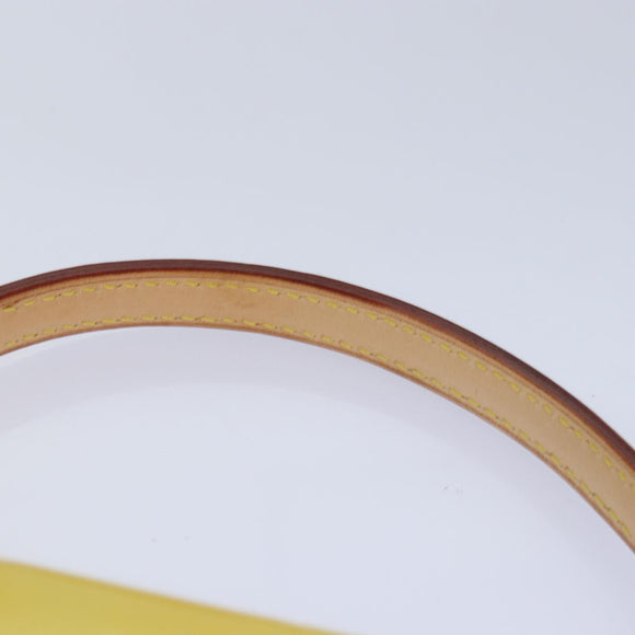 LOUIS VUITTON Monogram Vernis Spring Street Bag Lime Yellow M91068 Auth 86715