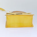 LOUIS VUITTON Monogram Vernis Spring Street Bag Lime Yellow M91068 Auth 86715-5