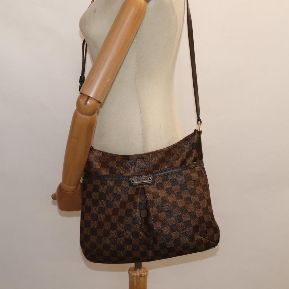 LOUIS VUITTON Damier Ebene Bloomsbury PM Shoulder Bag N42251 LV Auth 86720