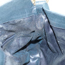 GUCCI Hand Bag Leather 2way Navy Gold 001 0166 1638 Auth 86728-20