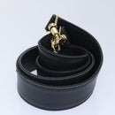 GUCCI Hand Bag Leather 2way Navy Gold 001 0166 1638 Auth 86728-22