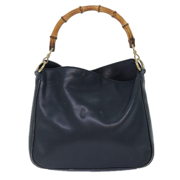 GUCCI Handtasche Leder 2-Wege Marine Gold 001 0166 1638 Authentisch 86728