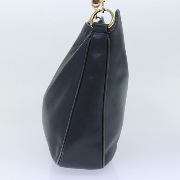 GUCCI Handtasche Leder 2-Wege Marine Gold 001 0166 1638 Authentisch 86728
