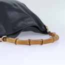 GUCCI Handtasche Leder 2-Wege Marine Gold 001 0166 1638 Authentisch 86728-7
