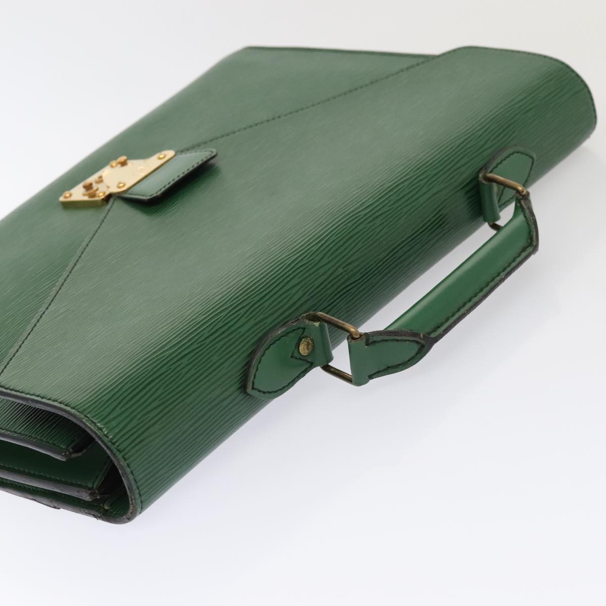 LOUIS VUITTON Epi Serviette Conseiller Briefcase Green M54424 LV Auth 86730