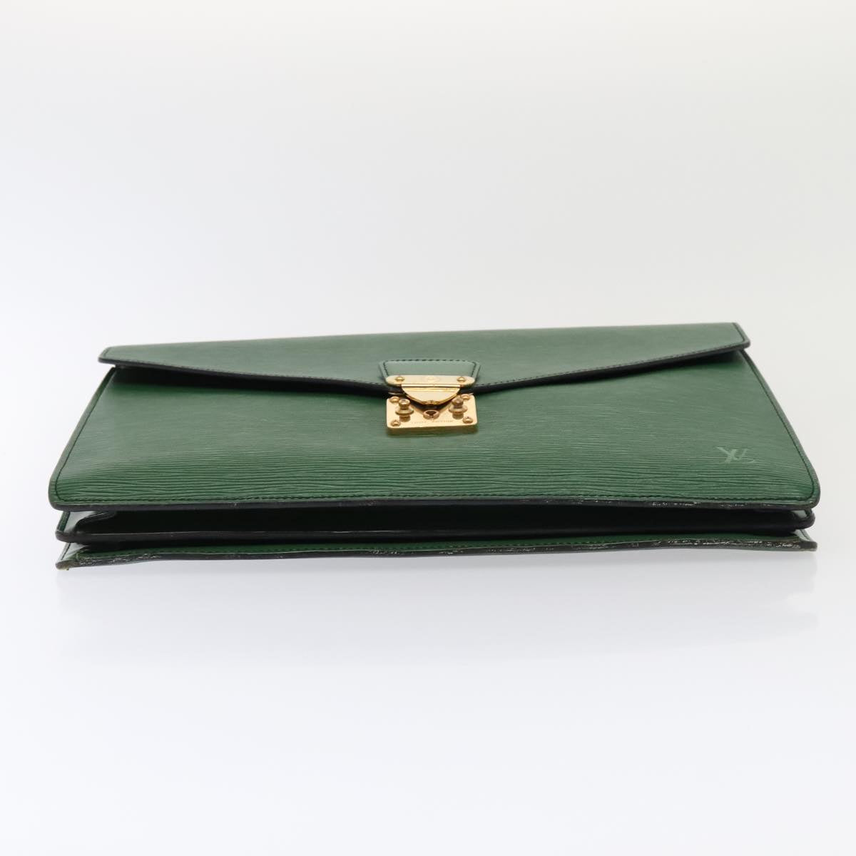 LOUIS VUITTON Epi Serviette Conseiller Briefcase Green M54424 LV Auth 86730