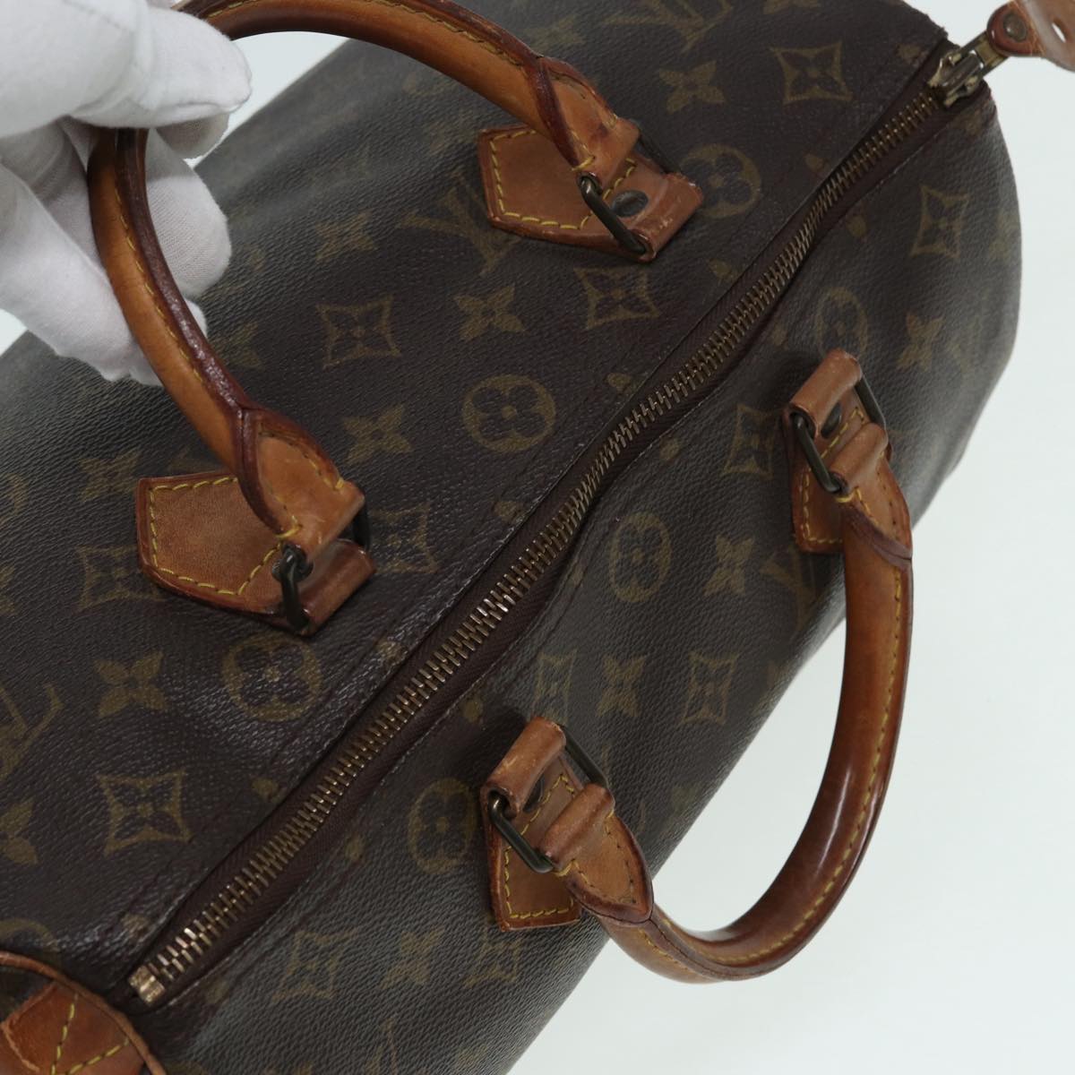 LOUIS VUITTON Monogram Speedy 30 Hand Bag M41526 LV Auth 86733