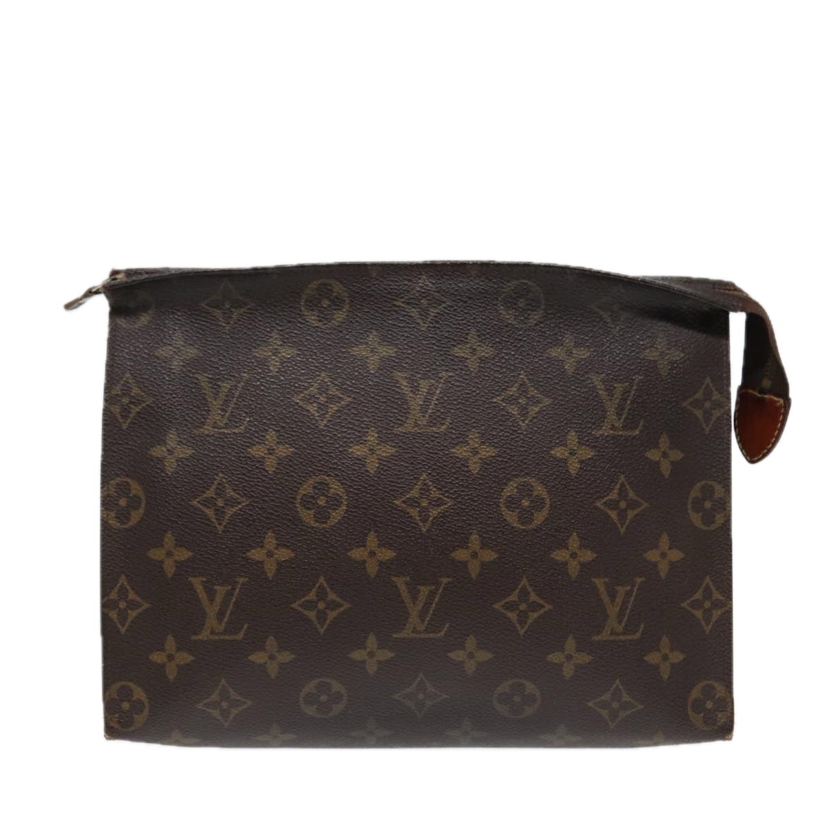 LOUIS VUITTON Monogram Poche Toilette 26 Pouch M47542 LV Auth 86755