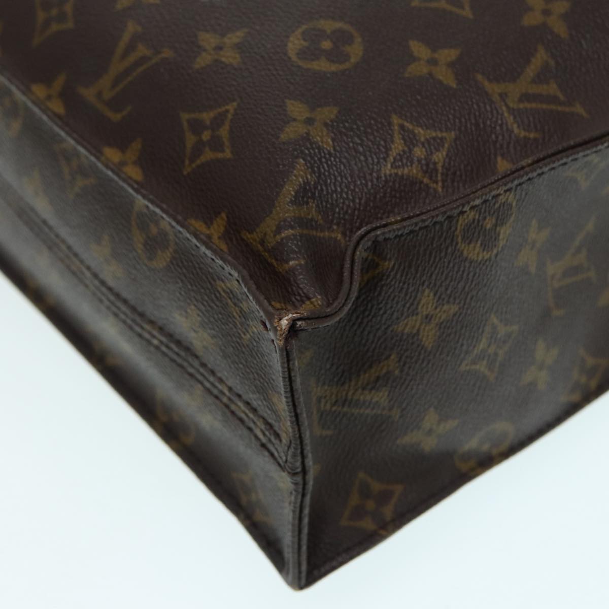 LOUIS VUITTON Monogram Sac Plat Hand Bag M51140 LV Auth 86758