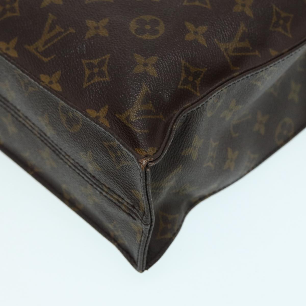 LOUIS VUITTON Monogram Sac Plat Hand Bag M51140 LV Auth 86758