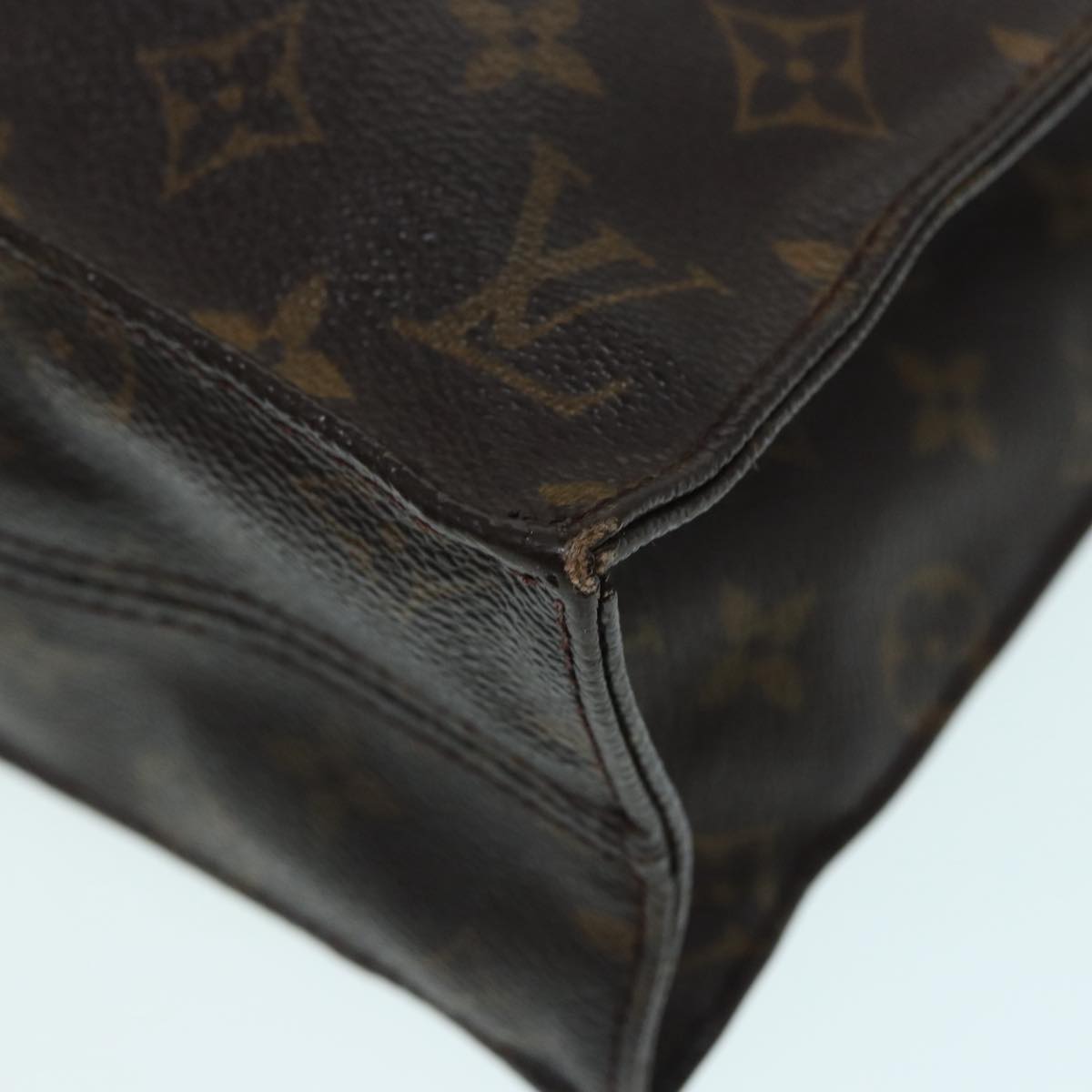 LOUIS VUITTON Monogram Sac Plat Hand Bag M51140 LV Auth 86759