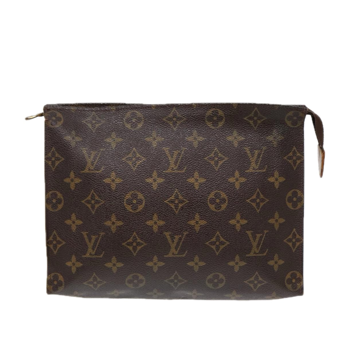 LOUIS VUITTON Monogram Poche Toilette 26 Pouch M47542 LV Auth 86789