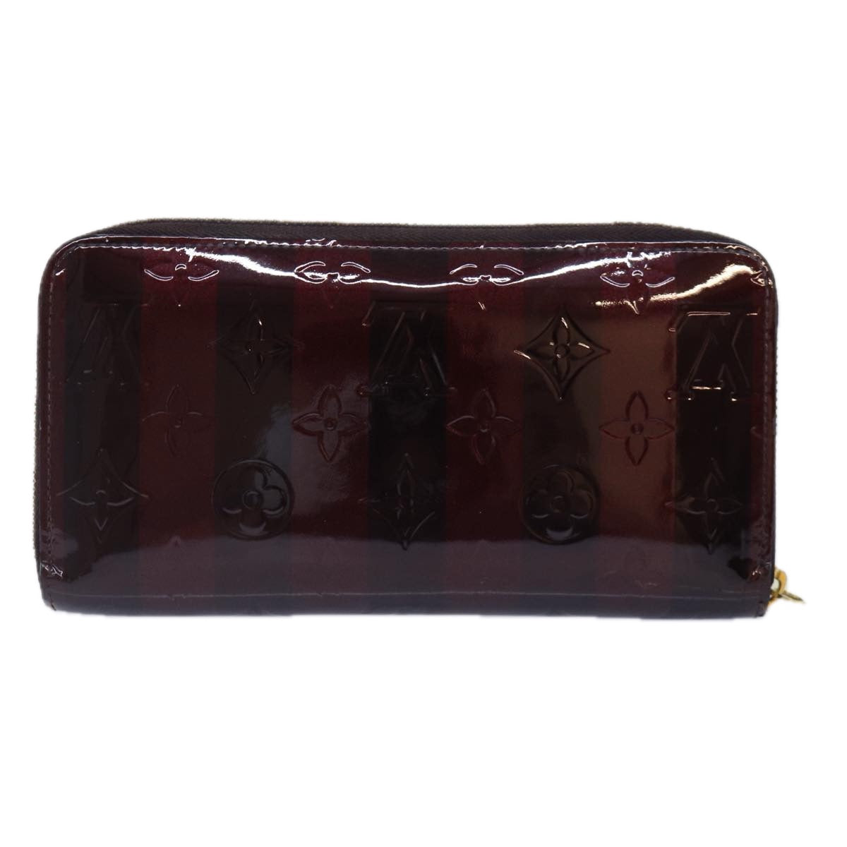 LOUIS VUITTON Monogram Vernis Rayure Zippy Wallet Amarante M91717 LV Auth 86823 - 0