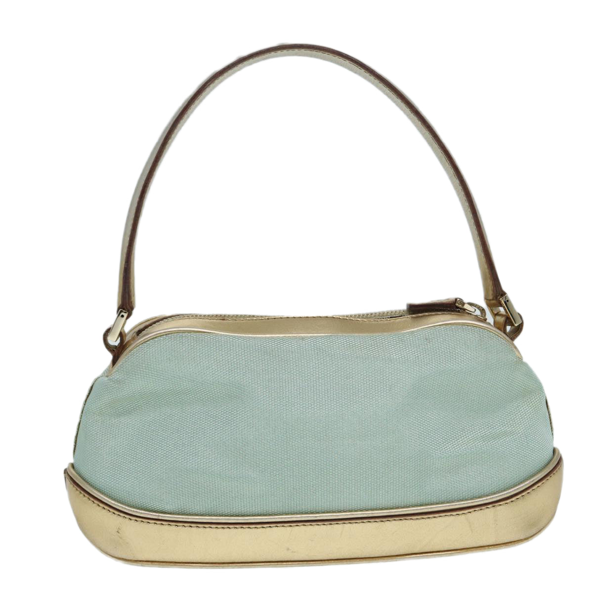 GUCCI Hand Bag Canvas Gold Light Blue Auth 86832 - 0