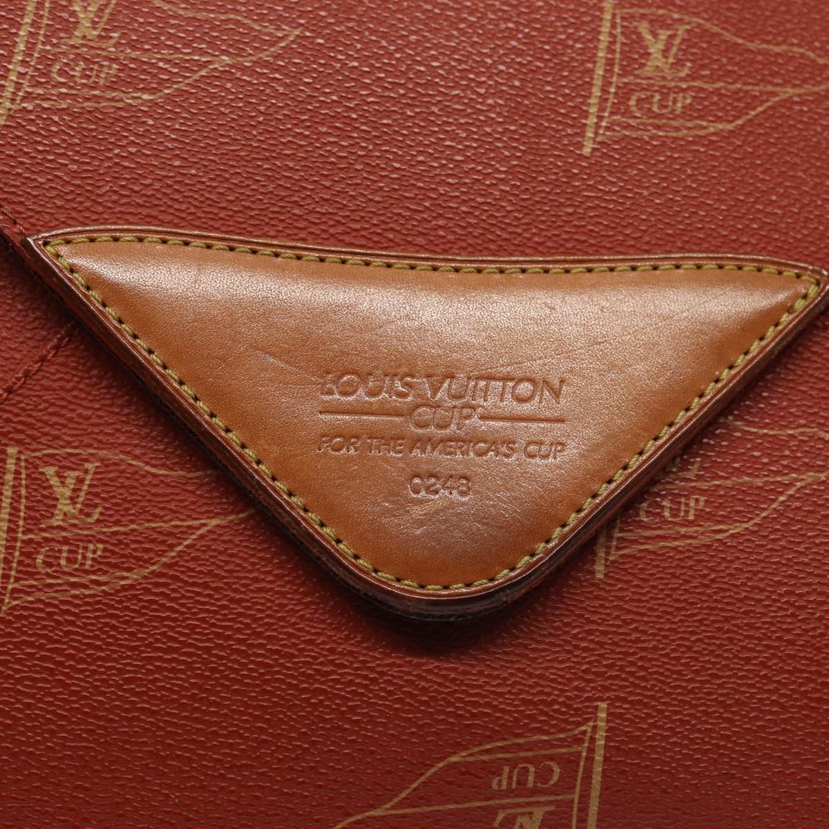 LOUIS VUITTON LV Cup Clutch Bag PVC Leather Orange LV Auth 86863