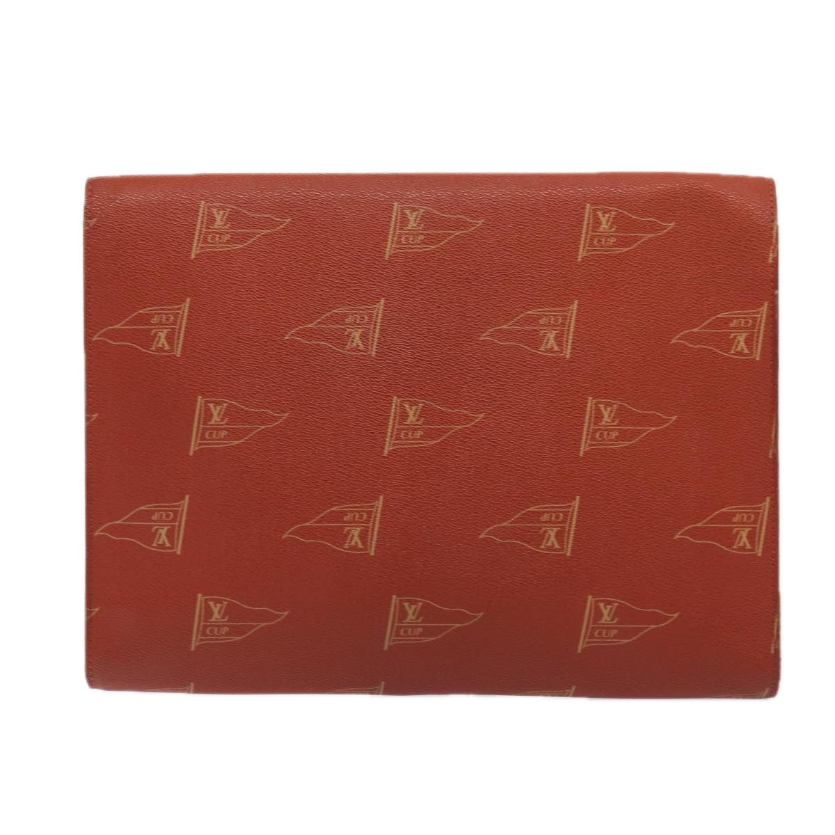 LOUIS VUITTON LV Cup Clutch Bag PVC Leather Orange LV Auth 86863 - 0