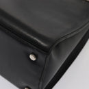 Salvatore Ferragamo Gancini Shoulder Bag Leather Black Silver Auth 86895-10