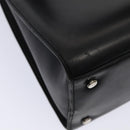 Salvatore Ferragamo Gancini Shoulder Bag Leather Black Silver Auth 86895-16