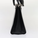Salvatore Ferragamo Gancini Shoulder Bag Leather Black Silver Auth 86895-3