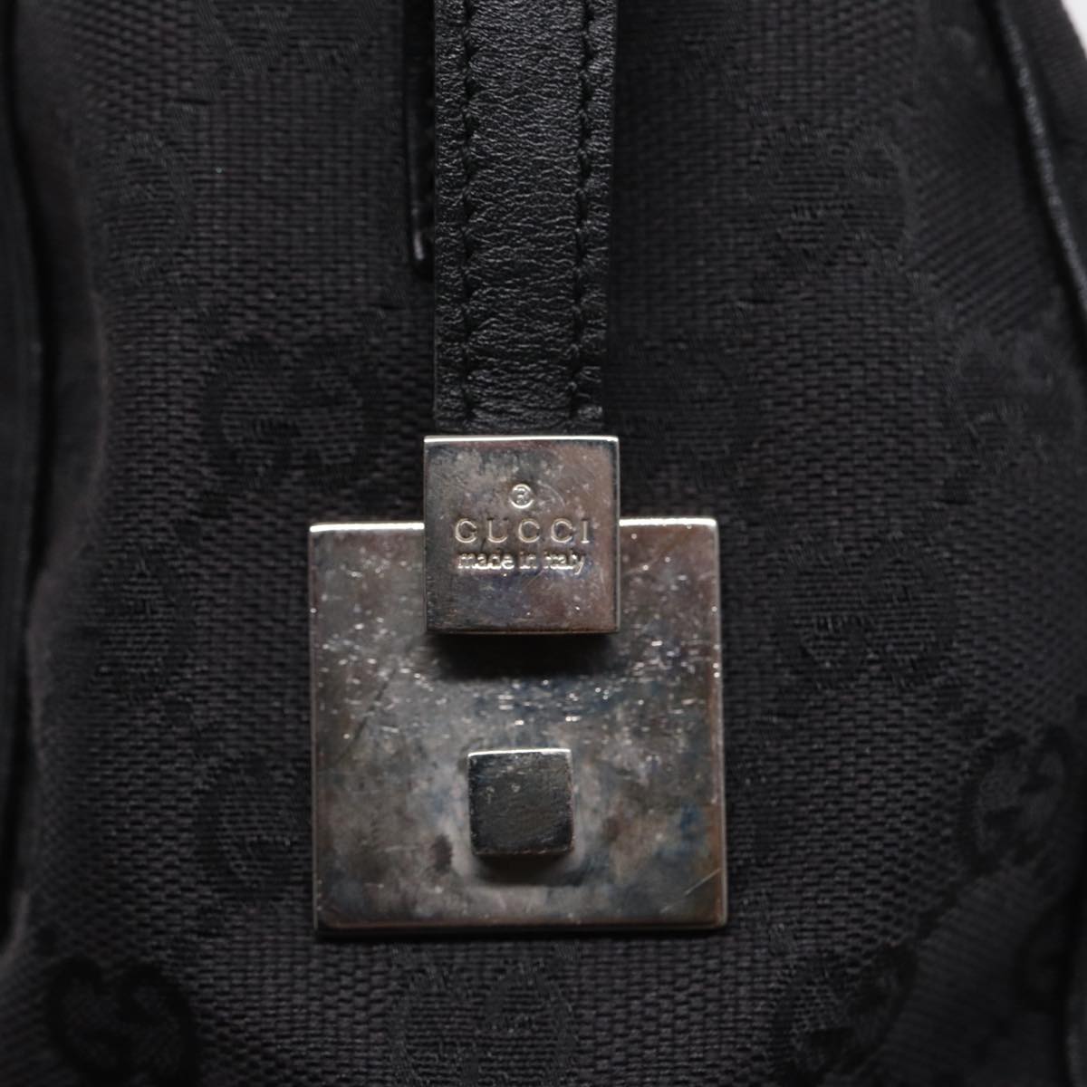 GUCCI GG Canvas Hand Bag Black Silver 000 0851 Auth 86898