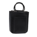 GUCCI Hand Bag Leather Black Silver 0021118 Auth 86904-1