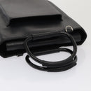 GUCCI Hand Bag Leather Black Silver 0021118 Auth 86904-7