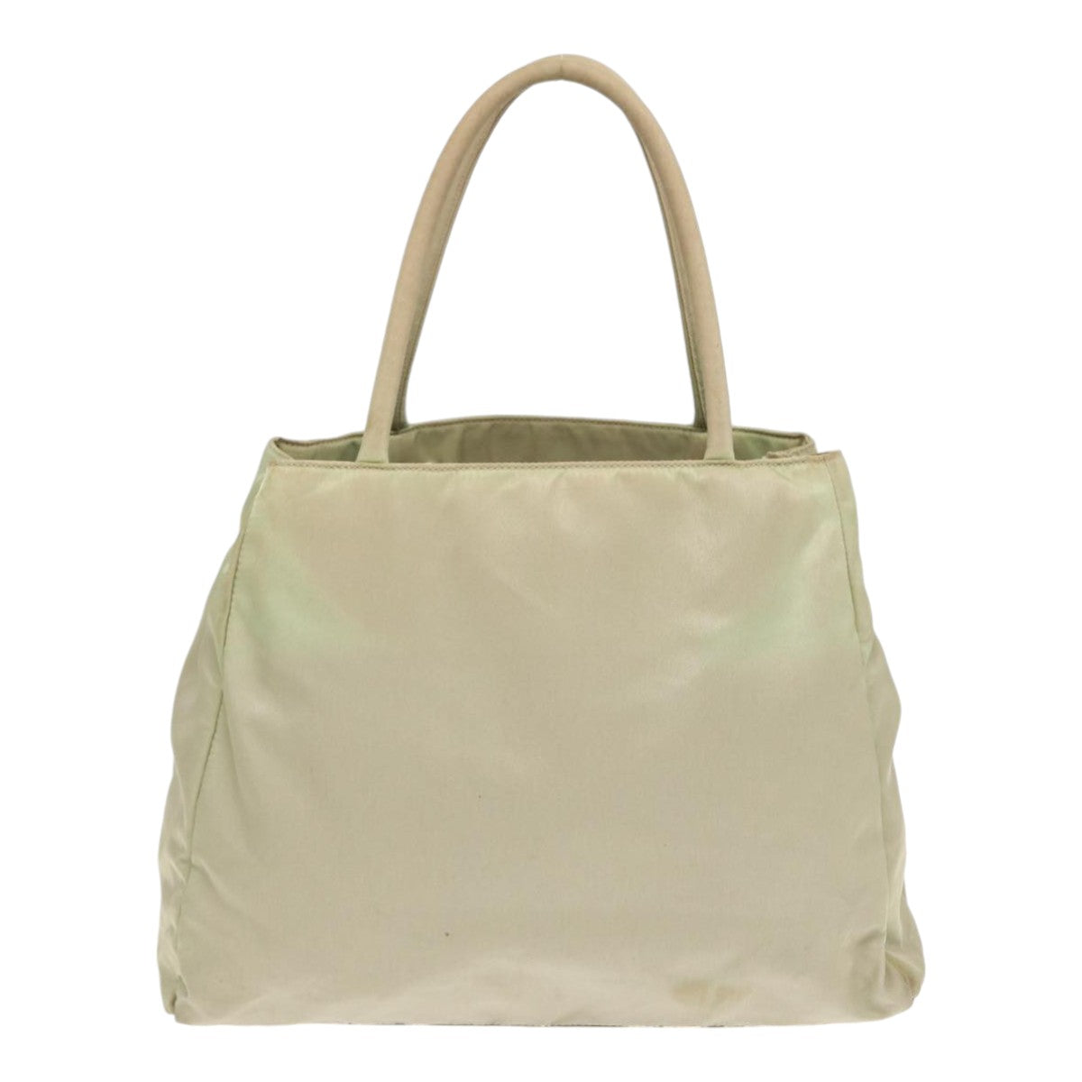 PRADA Hand Bag Nylon Beige Auth 86907 - 0