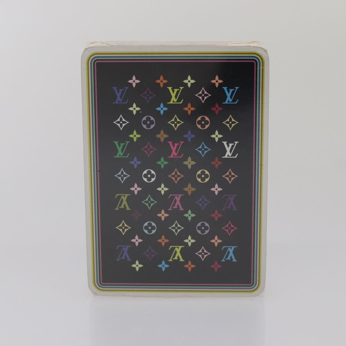 LOUIS VUITTON Monogram Multicolor Playing Cards Black White LV Auth 86951