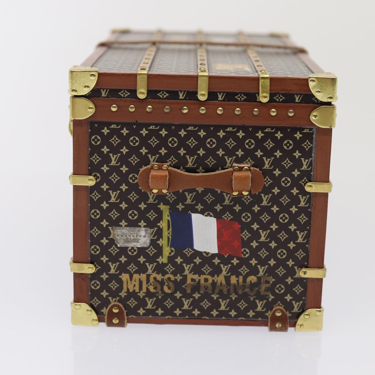 LOUIS VUITTON Miss France Paper Weight Brown M99408 LV Auth 86954