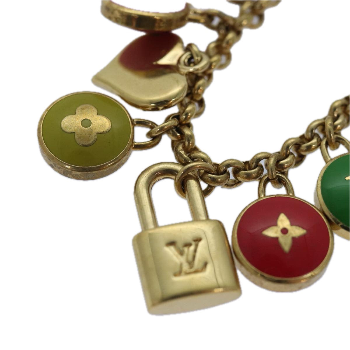 LOUIS VUITTON Monogram Porte Cles Chainne Pastilles Charm M66172 LV Auth 86957 - 0