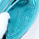 PRADA Chain Shoulder Bag Nylon Turquoise Blue Silver Auth 86958V-24