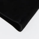 Salvatore Ferragamo Gancini Chain Shoulder Bag Suede Black Gold Auth 86970-15