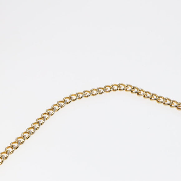 Salvatore Ferragamo Gancini Chain Shoulder Bag Suede Black Gold Auth 86970