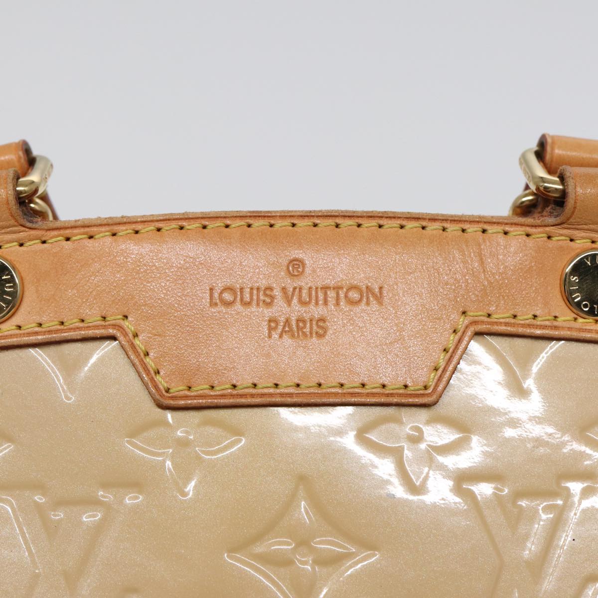 LOUIS VUITTON Monogram Vernis Blair MM Hand Bag Citrin M90108 LV Auth 86979